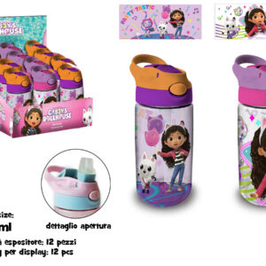 BORRACCIA TRASPARENTE CON CANNUCCIA IN SK 480 ML GABBY